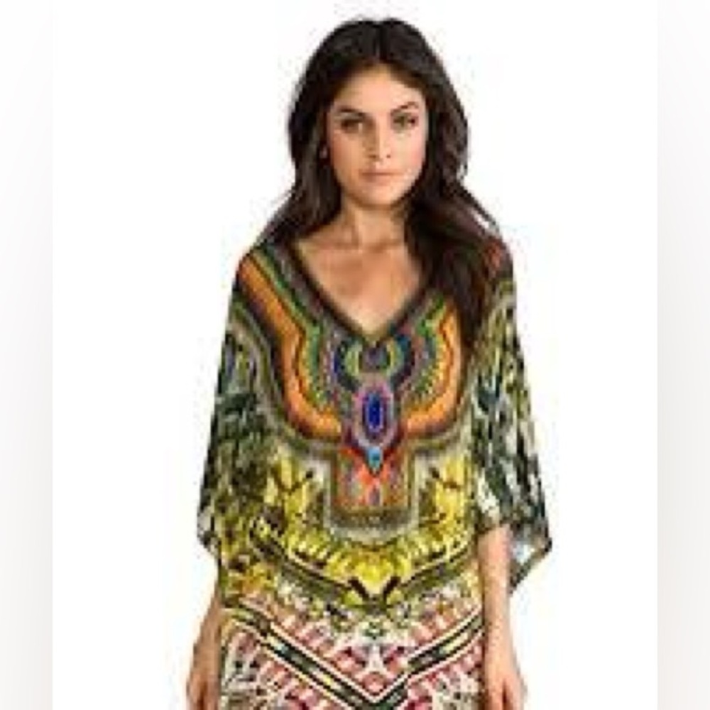 Camilla Franks, Batwing Mini Dress/Caftan, Sand of Egypt, OS